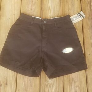 Lee women's black khakis mid rise shorts size 6 NWT